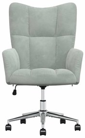 vidaXL Πολυθρόνα Relax Ανοιχτό Γκρι Βελούδινη