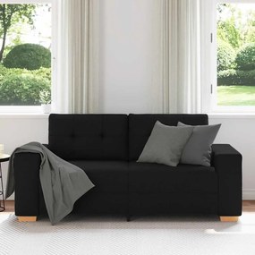 vidaXL Καναπές Διθέσιος Μαύρος 180x77x82 εκ. από Ύφασμα