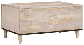 vidaXL Τραπεζάκι σαλονιού Μπεζ 80 x 50 x 40 cm Μασίφ ξύλο μάνγκο