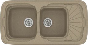 Sanitec Classic 304 (96×51) - Γρανιτένιος νεροχύτης - Granite Taupe