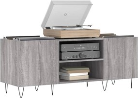 vidaXL Δισκοθήκη Γκρι Sonoma 121 x 38 x 48 εκ. από Επεξεργασμένο Ξύλο