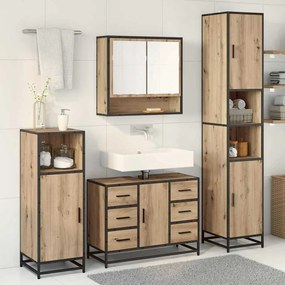 vidaXL Σετ Επίπλων Μπάνιου 3 pcs Artisan Oak Επεξεργασμένο ξύλο