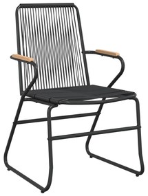 vidaXL Σετ Φαγητού 7 Τεμαχίων Κήπου Μαύρο PVC Rattan