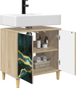 vidaXL Ντουλάπι Μπάνιου WIJHE Sonoma 60 x 40 x 60 εκ