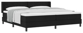 vidaXL Κρεβάτι με ελατήρια Μαύρο 200 x 200 cm Ύφασμα και αφρός