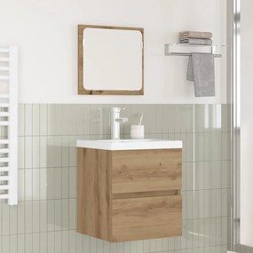 vidaXL Σετ Επίπλων Μπάνιου 3 pcs Μαύρο Δρυς και Λευκό Κανονικός