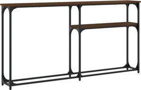 vidaXL Τραπέζι Κονσόλα Καφέ Δρυς 145x22,5x75 εκ. Επεξεργασμένο Ξύλο