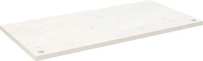 vidaXL Επιφάνεια Γραφείου Λευκή 100x50x2,5 εκ. από Μασίφ Ξύλο Πεύκου