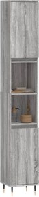 vidaXL Ντουλάπι Μπάνιου Γκρι Sonoma 30x30x190 εκ. Επεξεργασμένο Ξύλο