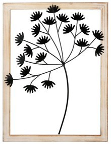 Wall Relief "Dandelion" Μέταλλο Μαύρο PU 30x3x40cm-05161354