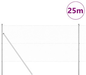 vidaXL Εξάγωνος Φράκτης 1.4x25 μ Γαλβανισμένο Ατσάλι