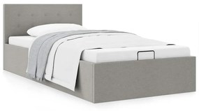 Πλαίσιο Κρεβατιού με Αποθηκ. Χώρο Αν. Γκρι 100x200 εκ. Ύφασμα
