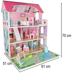 Ξύλινο Κουκλόσπιτο KX6484_1 IKONKA