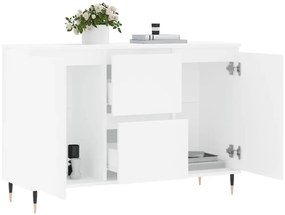 vidaXL Μπουφές Λευκός 101,5 x 35 x 70 εκ. από Επεξεργασμένο Ξύλο