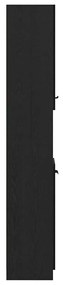 vidaXL Ντουλάπι Μπάνιου με ράφι Μαύρη δρυς 32 x 34 x 188.5 εκ.