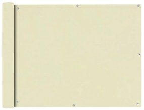vidaXL Διαχωριστικό Βεράντας Κρεμ 90 x 600 εκ. από Ύφασμα Oxford