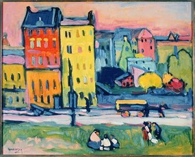 Wassily Kandinsky - Αναπαραγωγή Houses in Munich, 1908, (40 x 35 cm)