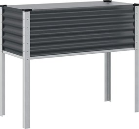 vidaXL Γλάστρα Κήπου Ανθρακί 100x45x90 εκ. Ατσάλινη