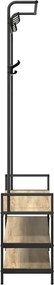 vidaXL Κρεμάστρα Δρύς Sonoma 95 x 34 x 184 εκ Επεξεργασμένο ξύλο