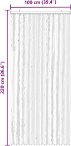 vidaXL Κουρτίνα εντόμων Chenille Γκρι και Λευκό 100 x 220 cm 100% PP