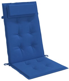 vidaXL Μαξιλάρια Καρέκλας με Πλάτη 4 τεμ. Μπλε Ρουά από Ύφασμα Oxford