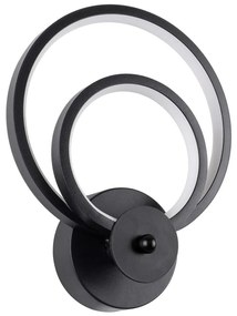 Φωτιστικό Τοίχου - Απλίκα Freddie 61076 Led 15W 20x7,5x25cm Black GloboStar Aluminium