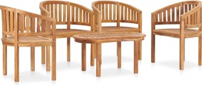 VidaXL Σετ Σαλονιού Κήπου 5 τεμ. από Ξύλο Teak