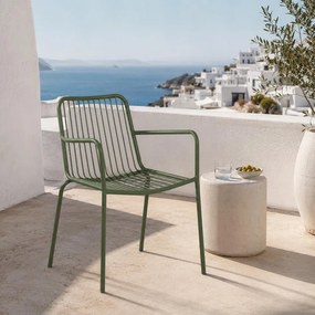 Καρέκλα μεταλλική Nextdeco πράσινη 57x57xΥ79εκ.
