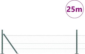 vidaXL Στύλος Περιφράξεων Πράσινο 25 x 0,5 μ (25 mm δίχτυ) Ατσάλι