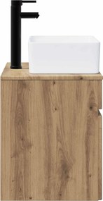 vidaXL Επιτοίχιος νιπτήρας βανίλιας Artisan Δρυς 49 x 41 x 63 εκ.