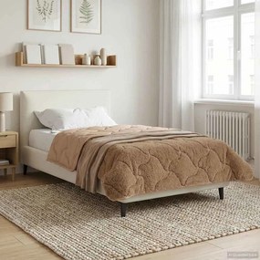 VidaXL Χειμερινό Παπλωματοθήκη 155 x 220 cm Χειμώνας Taupe Αναπνεύσιμο