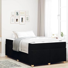 vidaXL Σκελετός κρεβατιού με στρώμα Μαύρο 120 x 200 cm ύφασμα