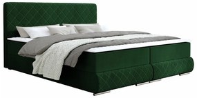 Κρεβάτι continental Carlsbad 116, Continental, Διπλό, Πράσινο, 160x200, Ταπισερί, Τάβλες για Κρεβάτι, 163x218x105cm, 133 kg, Στρώμα: Ναι | Epipla1.gr