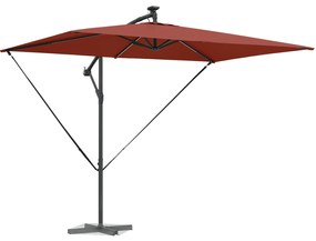 vidaXL Ομπρέλα Cantilever Banana Τερακότα 294 x 200 x 254 εκ.