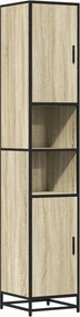 vidaXL Ντουλάπι μπάνιου Sonoma Oak 35x37,5x188,5 cm