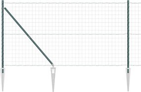 vidaXL Τεντώτο με στήριγμα Πράσινο 1,2 x 10 m Ατσάλι
