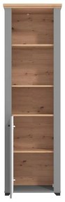 Βιτρίνα Valencia POP 1K Γκρί Γραφίτης - Artisan Oak - Γκρί Μάτ 60.5*41*194.5 εκ. 60.5x41x194.5 εκ.