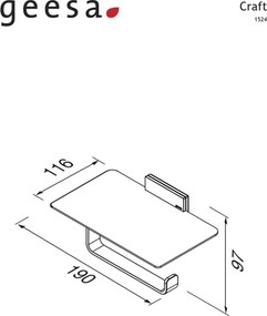 Geesa Craft 1524 Chrome - Χαρτοθήκη με Εταζερα