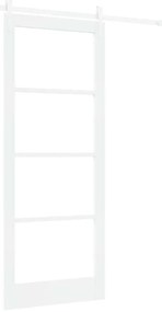 vidaXL Ολισθητή Πόρτα Χειροκίνητος Λευκό 86 x 211 cm Ξύλο και μέταλλο