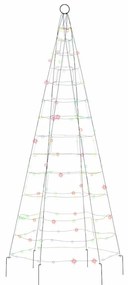 vidaXL Χριστουγεννιάτικο δέντρο LED 200 LED Πολύχρωμα LED 180 εκ.