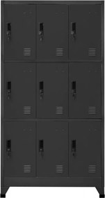 vidaXL Φοριαμός Ανθρακί 90 x 45 x 180 εκ. από Ατσάλι