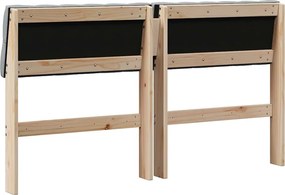 vidaXL Ταπετσαρισμένο κεφαλάρι Ανοιχτό γκρι 140 cm