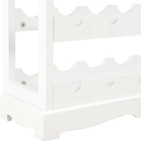 vidaXL Κάβα Κρασιών Λευκή 70 x 22,5 x 70,5 εκ. από MDF