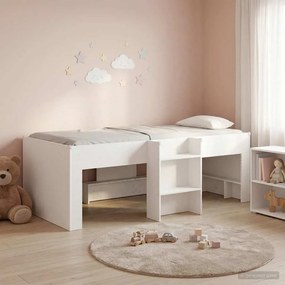 vidaXL Κρεβάτι Υψηλού Στυλ για Παιδιά Λευκό 98.5 x 200 εκ