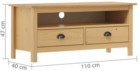 vidaXL Έπιπλο Τηλεόρασης Hill Μελί 110x40x47 εκ. Ξύλο Πεύκου