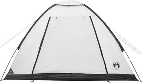 vidaXL Σκηνή Camping 4 ατόμων Λευκό Μαύρο Πολυεστέρας και Χάλυβας