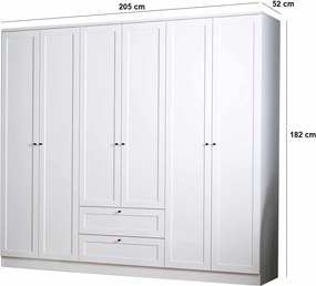 Wardrobe Terra 6 182 - White White