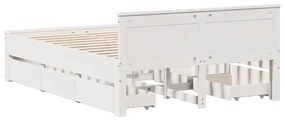 vidaXL Σκελετός Κρεβατιού Χωρίς Στρώμα 140x190 εκ Μασίφ Ξύλο Πεύκου