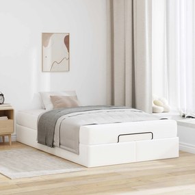 vidaXL Σκελετός κρεβατιού με στρώμα Άλλο 2 pcs Λευκό PVC