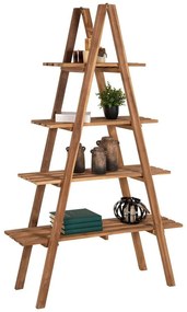 Βιβλιοθήκη Stam HM7895 120x33x180cm Teak Natural Ξύλο